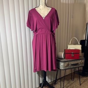 NWT Torrid Berry Midi Dress